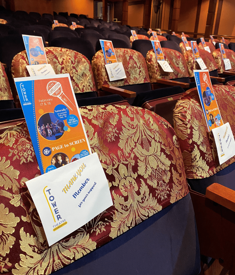 member seats decorated  in the theatre
